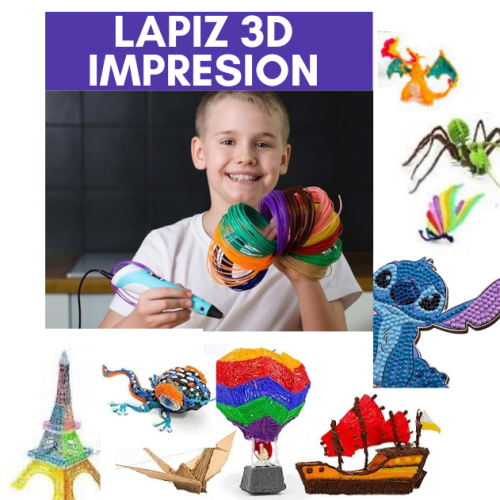 LAPIZ DE IMPRESION 3D CON filamento PLA,